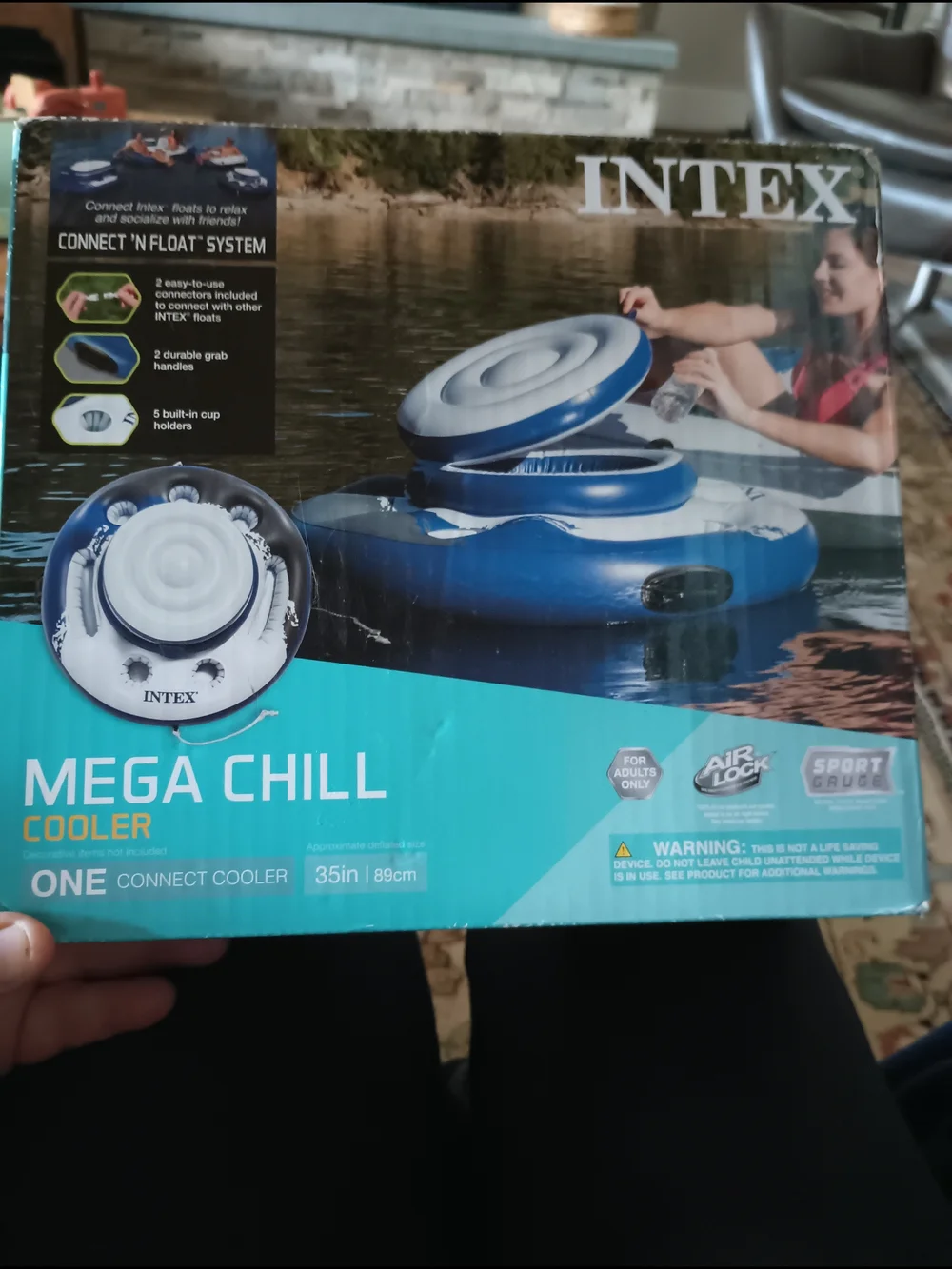 Intex Mega Chill Cooler Inflatable Float - Original Box. Party Time! Tubing!